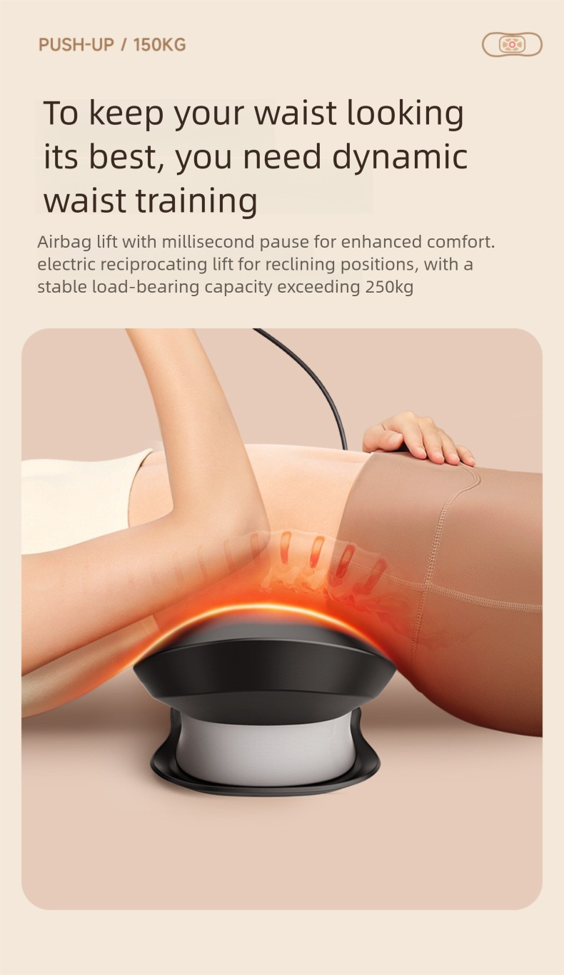 Almohada de masaje VTT, masajeador de pulso simulado, control remoto, recargable, modelo cintura espalda, calor a temperatura constante._voghion.com