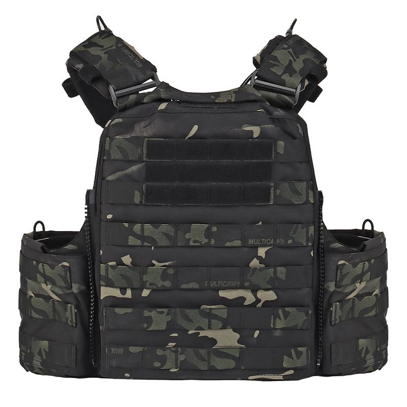 Gilet tactique robuste à dégagement rapide – Gilet camouflage modulaire pour airsoft, entraînement de survie et opérations sur le terrain (Coyote/OD Green) – Polyester 1000D_voghion.com