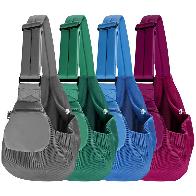 24 Cross-Border Supplies New Portable Pet Crossbody Shoulder Comfortable Breathable Large Capacity Chest Bag_voghion.com