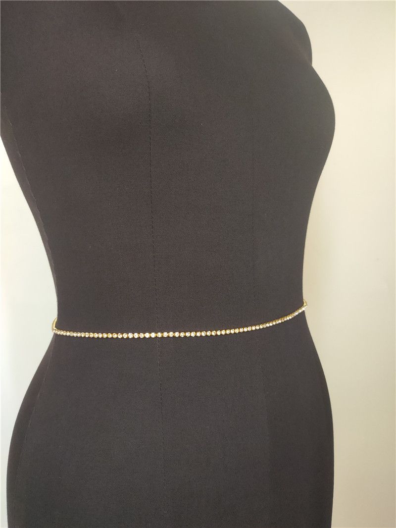 Gioielli da donna con catena in vita con diamanti scintillanti e tripli con diamanti singoli_voghion.com