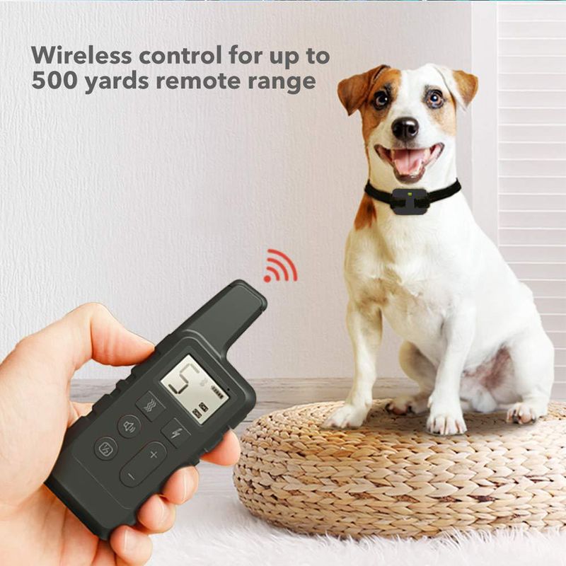 Dispositif anti-aboiements pour chiens, modèle privé, télécommande 500 m, avertissement de choc électrique et de vibration, fournitures pour animaux de compagnie_voghion.com