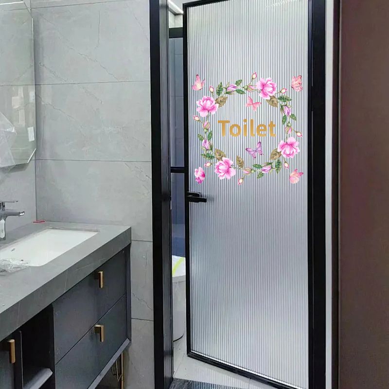 Adesivi decorativi da parete per porte in vetro in PVC con corona JS-N Series_voghion.com