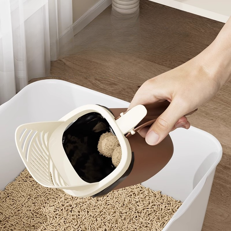 Integrated Litter 2-in-1 Multi-Functional With Bucket Pet Cleaning Supplies Cat Waste Poop Scoop_voghion.com