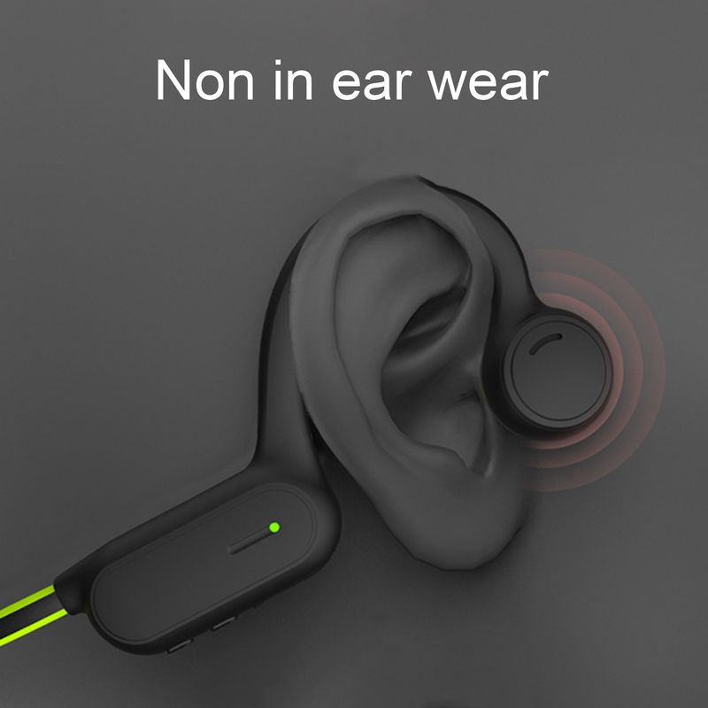 Haken Bluetooth-kompatibel Wasserdichte Kopfhörer Knochen Drahtlose IPX4 Ohr 5,0 Leitung Sport Headset für Laufen_voghion.com