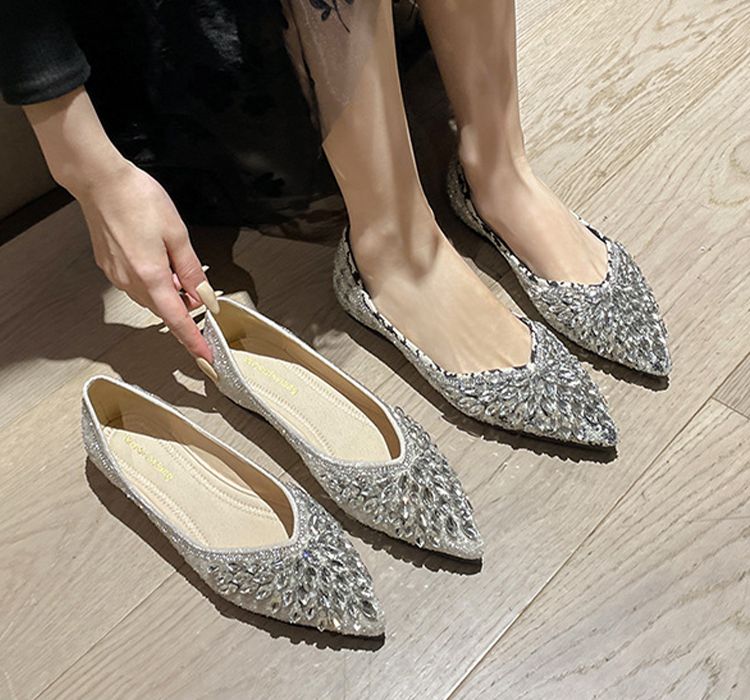 Soirée d'été femmes doux pointu chaussures pour femmes mode plat_voghion.com