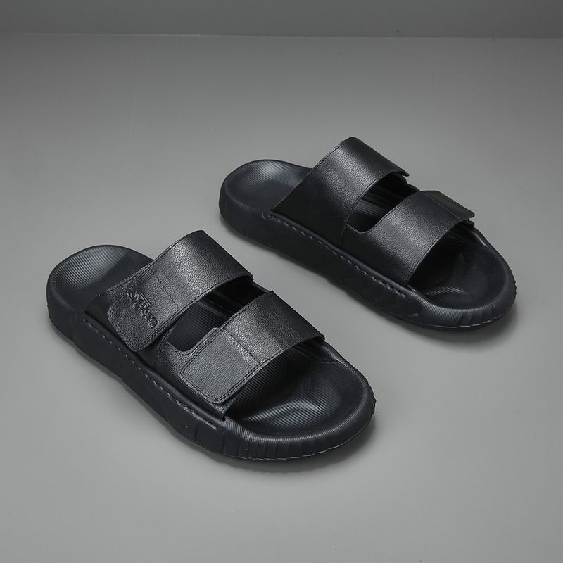 Unschlagbare Qualität Preiskontrollierte Herren-Hausschuhe, Sandalen aus echtem Leder, vielseitige Trend-Casual-Trendschuhe, können äußerlich getragen werden_voghion.com