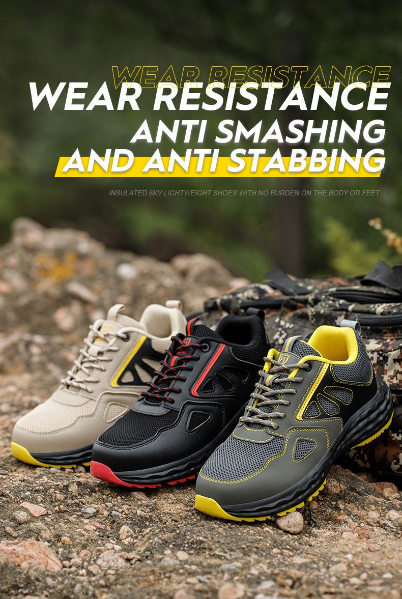 Sapatos de trabalho masculinos especiais, resistentes à abrasão, antiderrapantes, com isolamento de 6Kv, para eletricistas, anti-esmagamento e anti-perfuração, oferecendo proteção completa para o trabalho._voghion.com