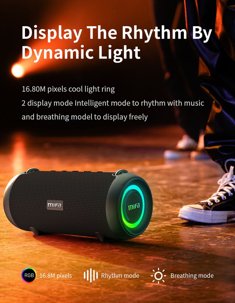 A90 Bluetooth-Speaker 60W Output Power Bluetooth-Speaker With Class D Amplifier Excellent Bass Performace Camping Speaker_voghion.com