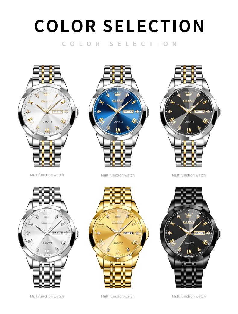 New Watch For Men Original Quartz Waterproof Male Wristwatch Gold Stainless Steel Strap High-end Luxury Man Watch Clock_voghion.com