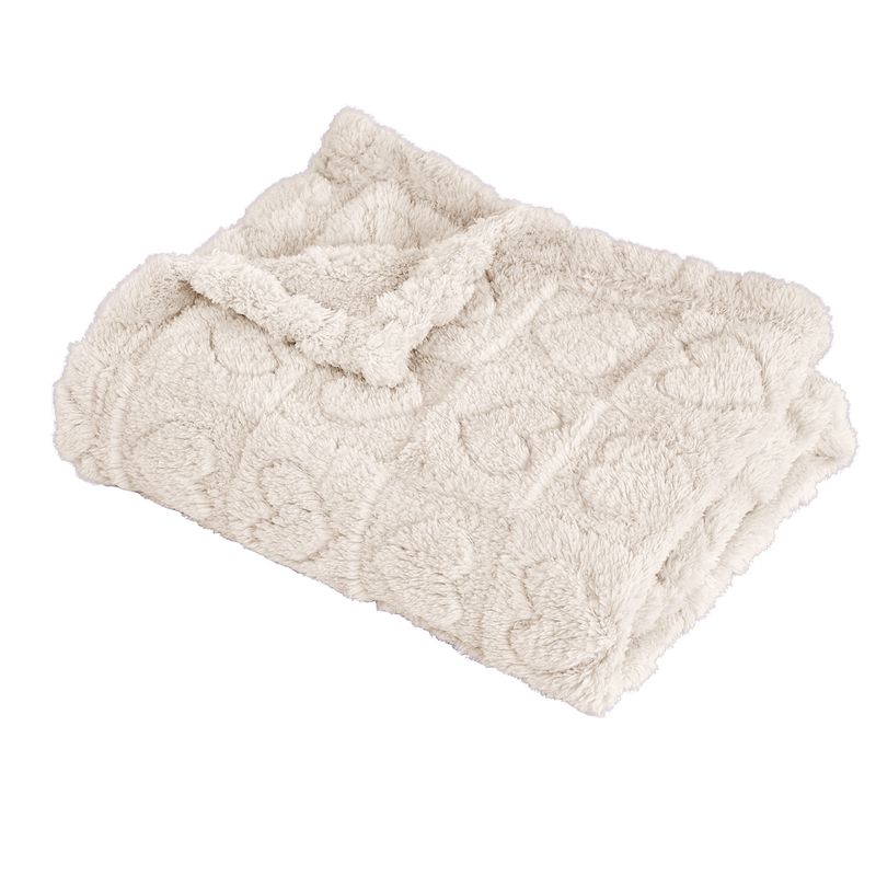 Verdickte Decke, einfarbig, Jacquard, bequeme Baumwollsamtdecke_voghion.com