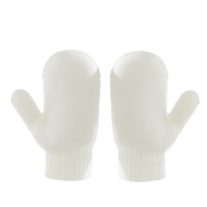 Baby clothing wool monochrome twist warm children's hat scarf gloves two or three sets_voghion.com