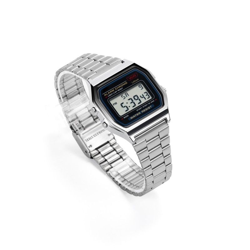 Cinturini adatti per orologi A158w/F91w/Ae1200 con tre lamiere in acciaio inossidabile per uomo e donna da 18 mm_voghion.com