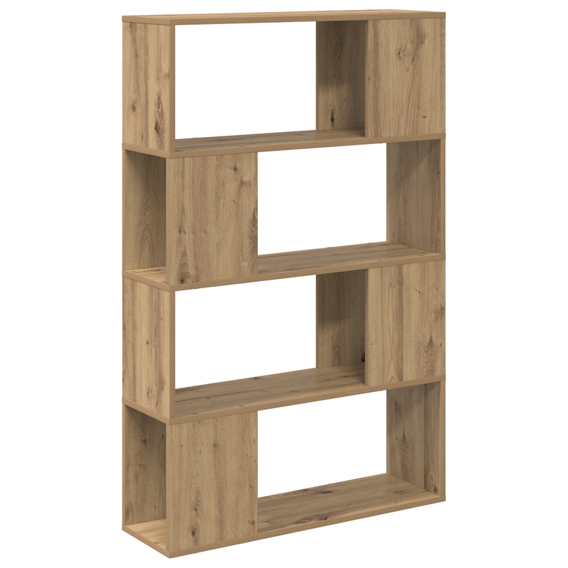 Bücherregal Handgefertigte Eiche Ingenieurholz 80 x 24 x 124 cm_voghion.com