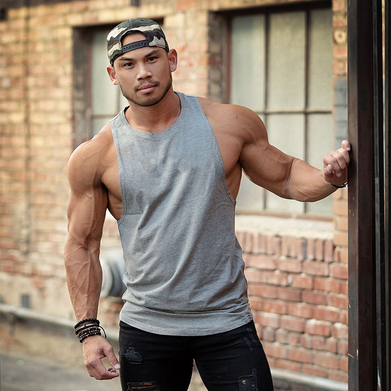 Canotta estiva da uomo per bodybuilding fitness sciolto a cuore canotta estiva senza maniche_voghion.com