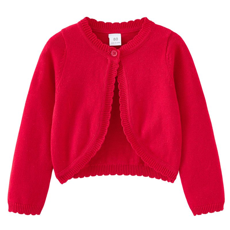Cardigan léger en tricot pour fille - Cache-maillot d'été à bouton unique (73-110 cm, 3 couleurs)_voghion.com