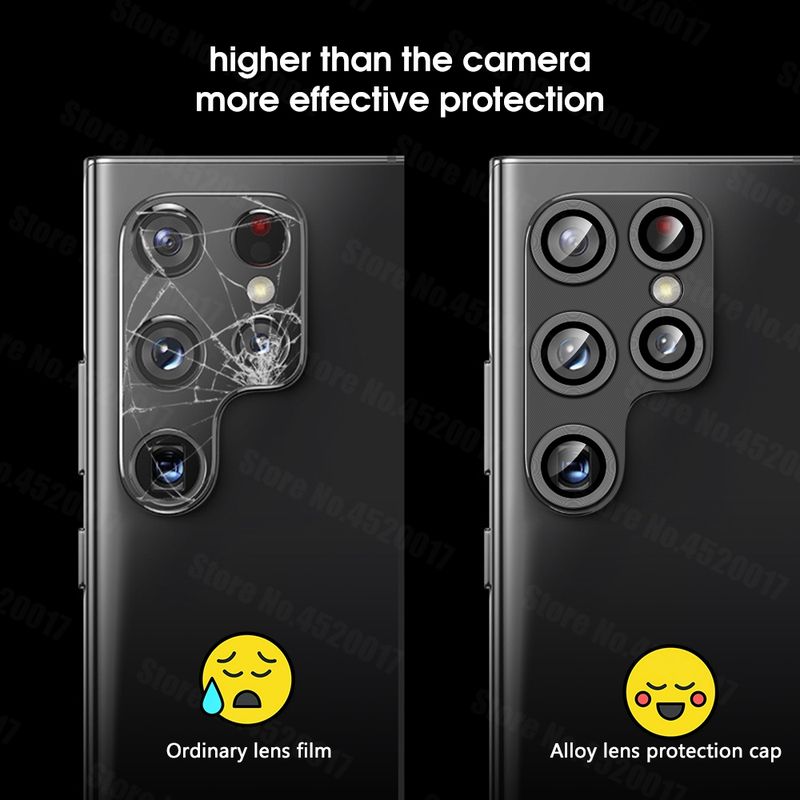 Carcasă cu inel metalic pentru lentilă de cameră pentru Samsung Galaxy S22 Ultra, protectoare pentru cameră, lentilă pentru Galaxy S22 Ultra, sticlă pentru Samsung S_voghion.com
