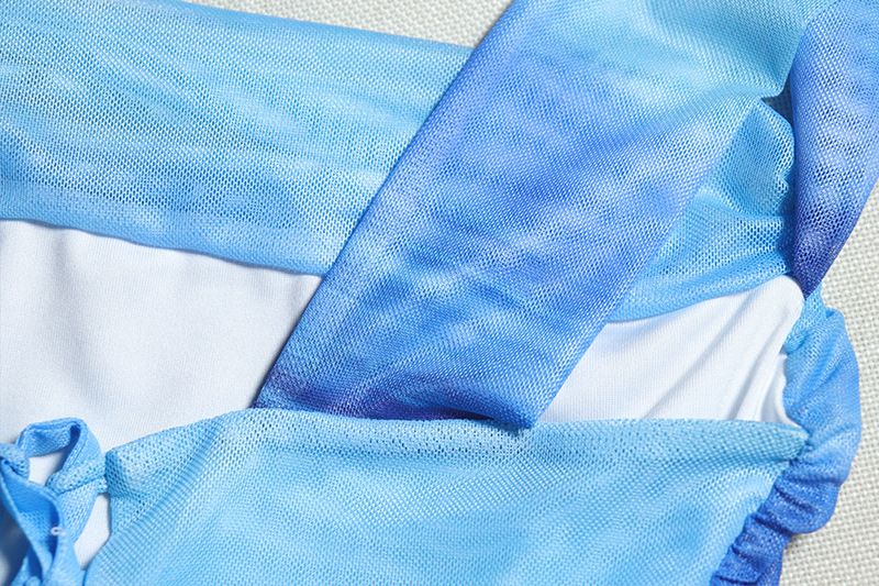 Ensemble 2 pièces pour femme, haut court et jupe longue fendue sur le côté, imprimé tie-dye, tenue de soirée sexy d'été 2025_voghion.com