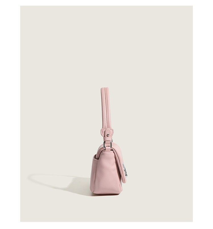 Borsa a tracolla trapuntata alla moda per donna - Elegante mini borsa a tracolla con chiusura magnetica, piccola borsa a mano in rosa, nero e bianco_voghion.com