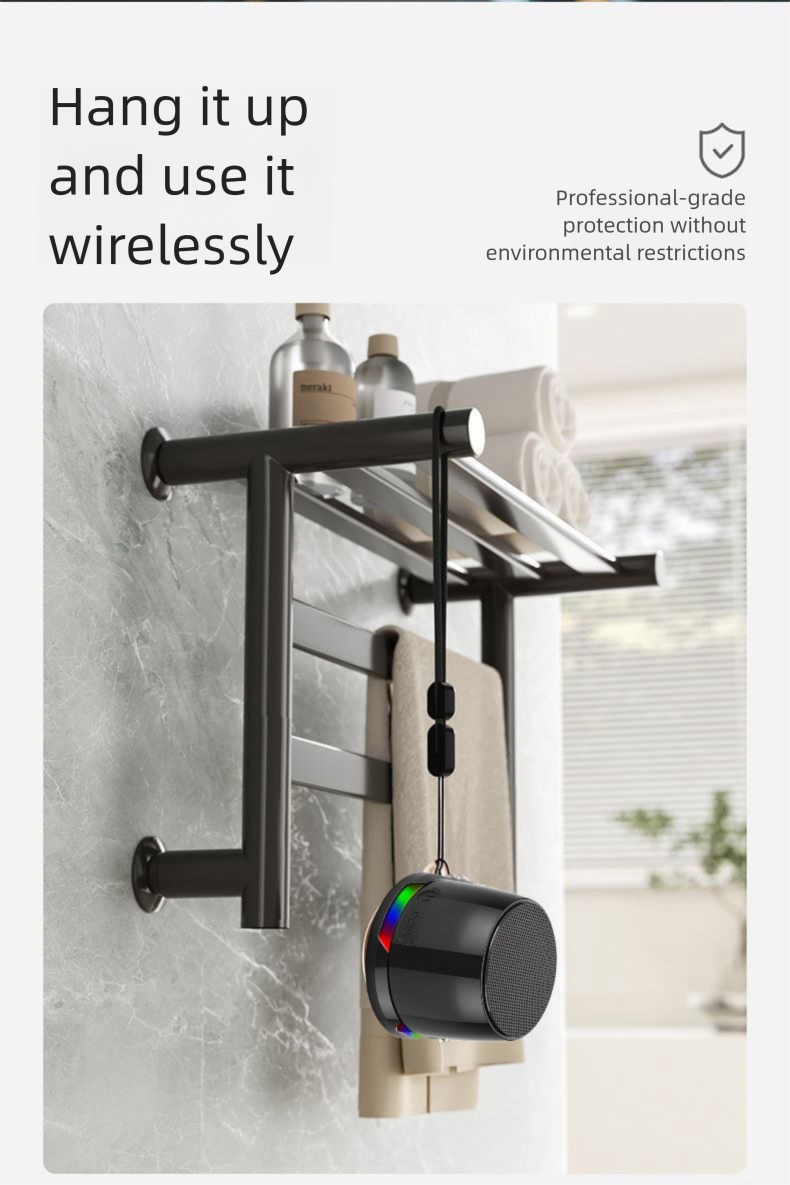 Mini enceinte Bluetooth portable magnétique d'extérieur étanche avec caisson de basses sans fil_voghion.com