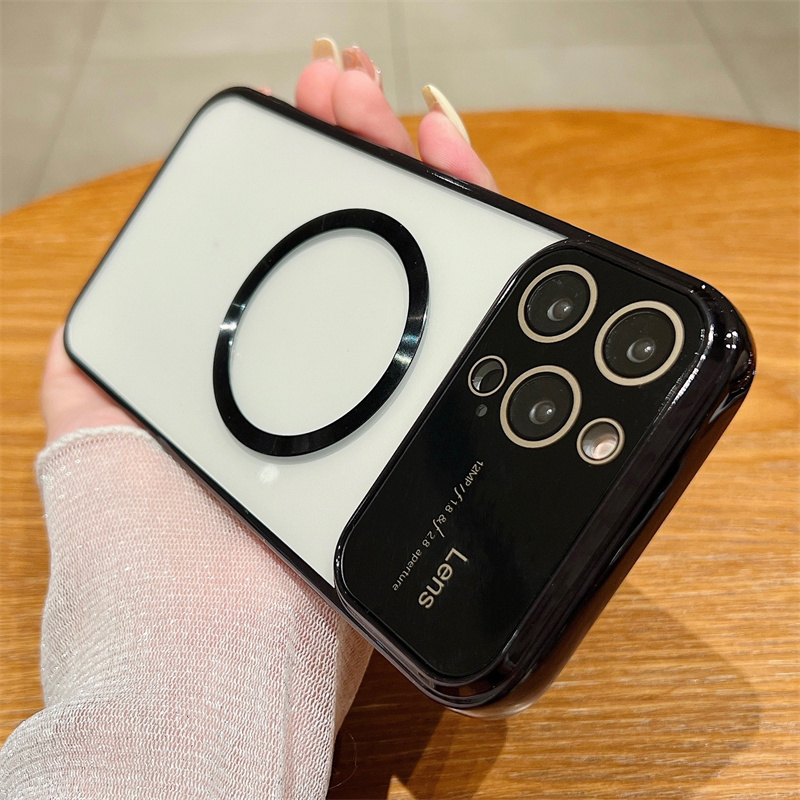 Elektroplatéiert Magnéitesch Kloer Telefonshülle Fir iPhone 14 13 12 11 Pro Max Plus XS XR X Fir Magsafe Silikon Soft TPU Réck_voghion.com