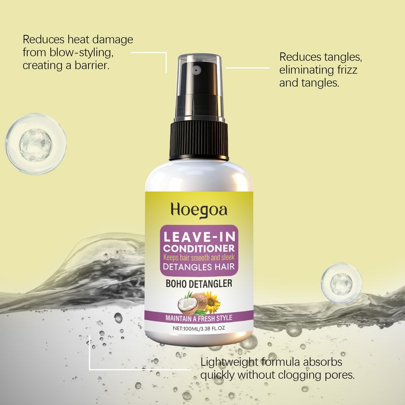HOEGOA Feuchtigkeitsspendendes, glänzendes und geschmeidiges, täglich pflegendes Leave-in-Haarspray_voghion.com