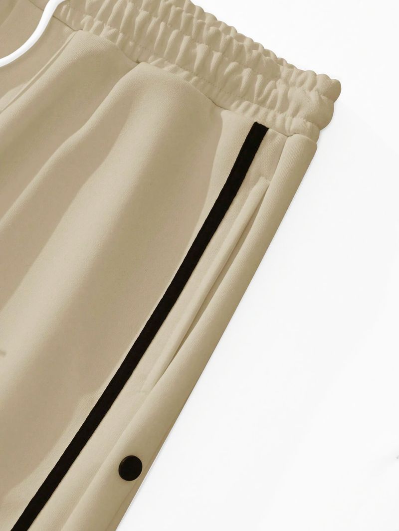 Miesten vaatteet koko miesten uudet napitettavat vapaa-ajan housut katumuoti retro casual leggings housut miehille_voghion.com