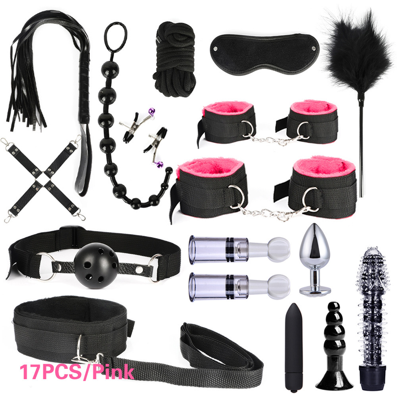 SM Sex Supplies Ensemble de 7, 10, 26 pièces avec combinaison de plug anal pour couple, assistance sexuelle, cheveux instantanés_voghion.com