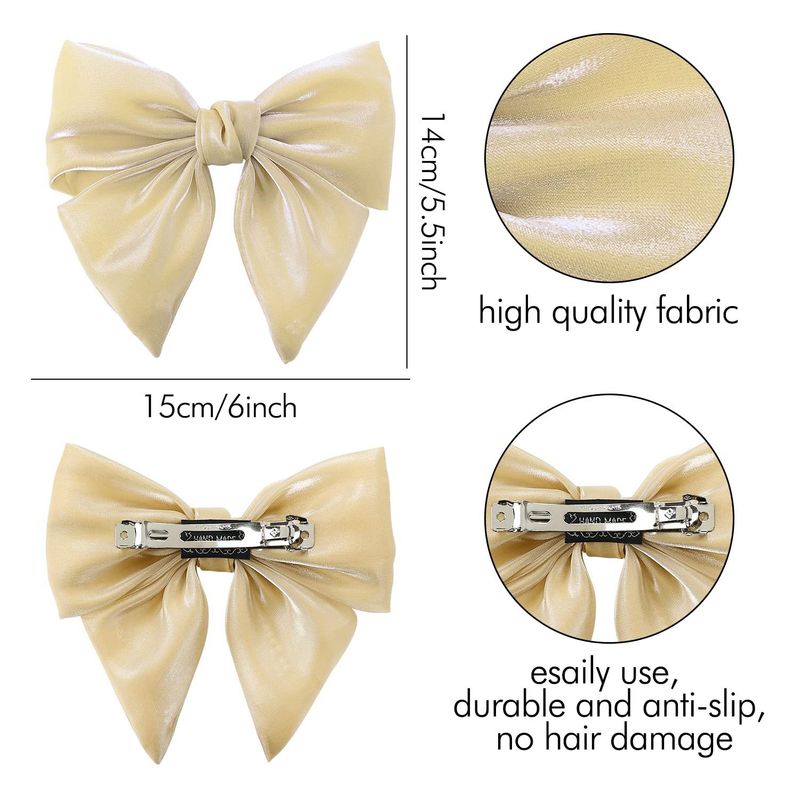 Forcina per capelli Super Fairy Pure Color con fiocco, per la parte posteriore della testa, con fermaglio a becco d'anatra, semplice, piccolo e fresco, accessorio per capelli da donna_voghion.com
