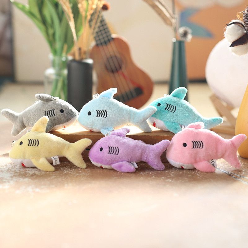 Shark Plush Adorable Cute Keychain Soft Stuffed Animal Accessory For Bags And Keys_voghion.com