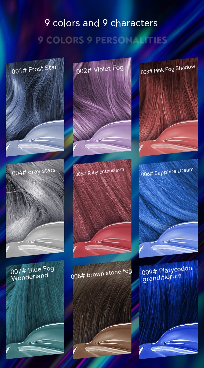 Moru Sarax Crema Mist Pink Rainbow Agente colorante per capelli femminile Pure Plant Soot Blu Nero Argento Grigio_voghion.com