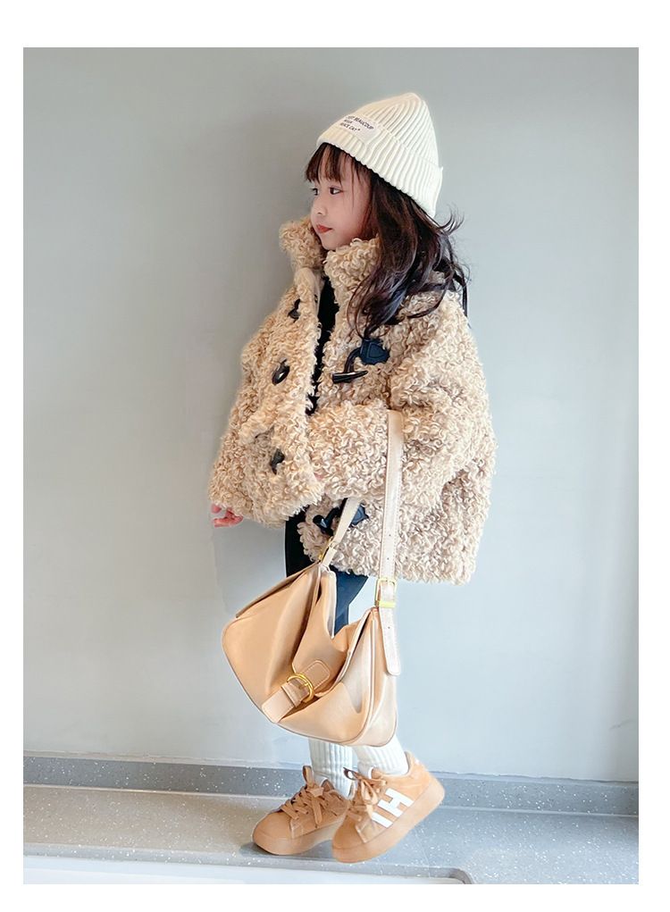 Nuovi articoli sportivi per bambine autunno e inverno 2024, scarpe calde in velluto per bambini, mocassini bassi per bambine_voghion.com
