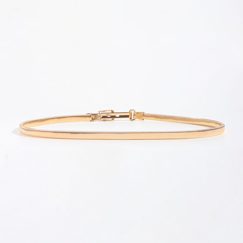 HOT Desinger Fasion Women's Metal Fashion Elastic Spring Waist Chain gold color 1 pcs_voghion.com