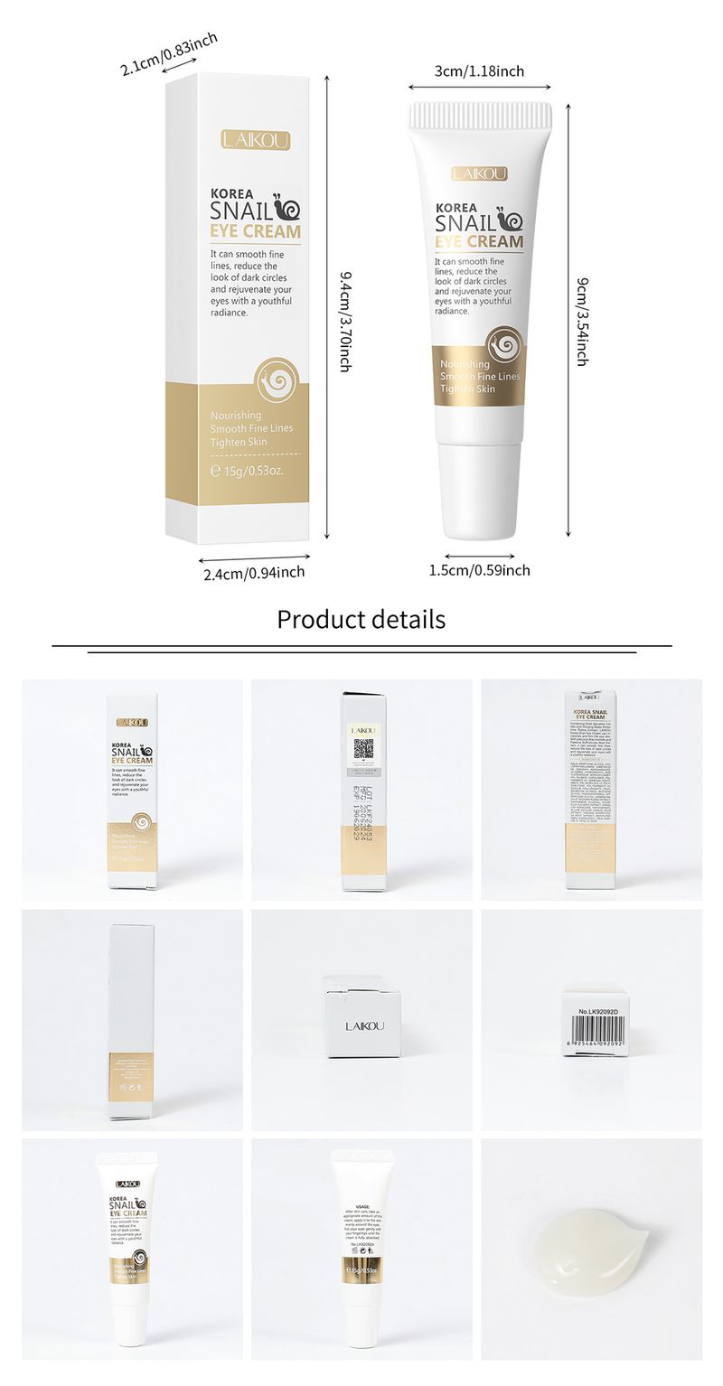 LAIKOU Red Ginseng Snail Eye Cream 15g Hydrating And Moisturizing To Protect Eye Skin_voghion.com