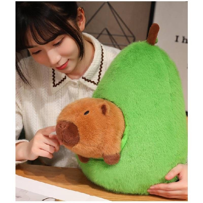 Maiale Avocado Guinea Carino Capibara Peluche Nascondino Gatto Peluche Scambio Regalo Animale_voghion.com