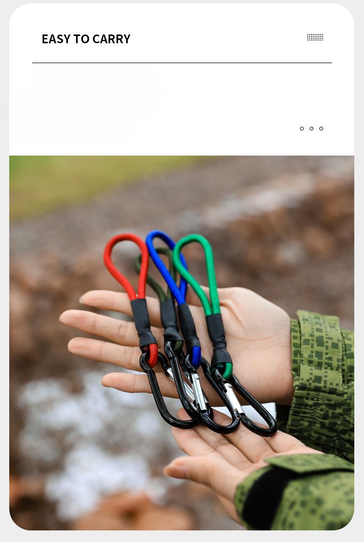 Outdoor Climbing Hook Multifunctional Camping Portable Elastic Buckle Tarp Guy Rope Peg Tent Accessories_voghion.com