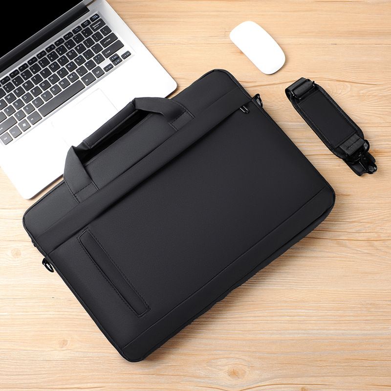 Unisex men's laptop bag briefcase large capacity business notebook bag simple crossbody laptop bag_voghion.com