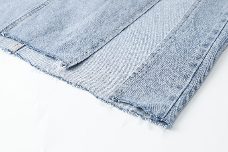Women's Clothing High Waist Petite Side Slit Denim Skirt Women's Summer 2021 New Slim Mid Length Hip Wrapped A Line Skirt Trend_voghion.com