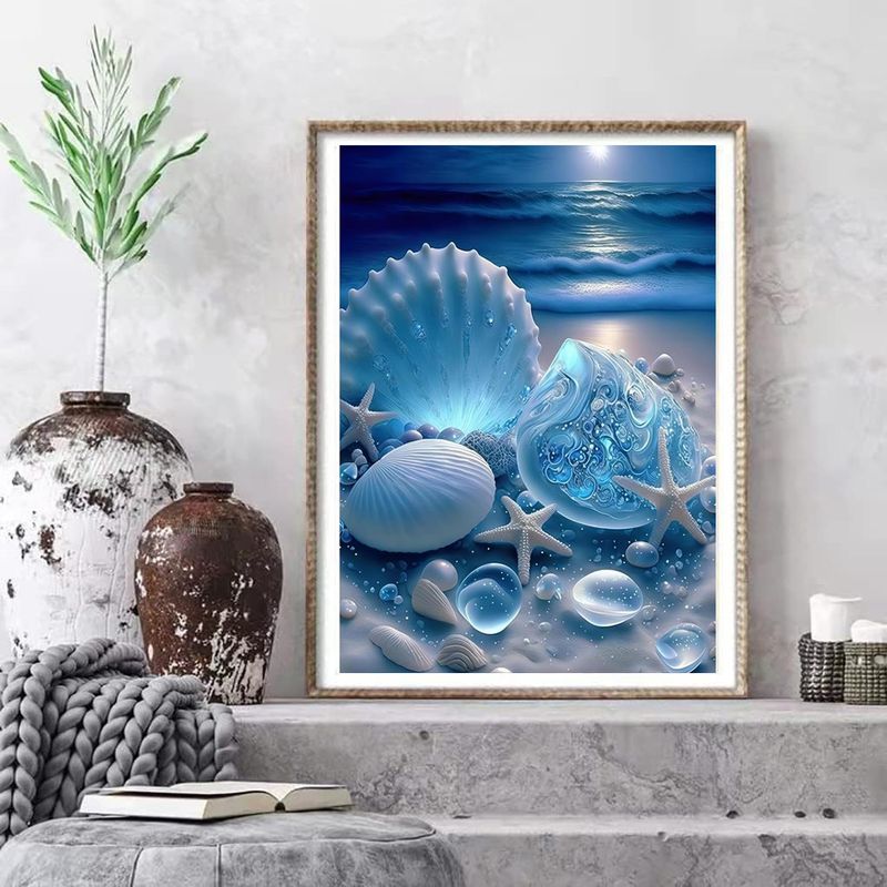 Pittura a diamante 5D piena di diamanti paesaggio marino spiaggia cristallo pietra ricamo a diamante fai da te_voghion.com