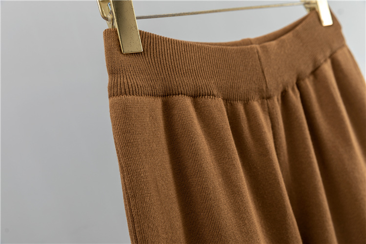 Set de două piese pentru femei, la modă de toamnă și iarnă, cu pantaloni largi, de mărime mare, cu picior larg_voghion.com