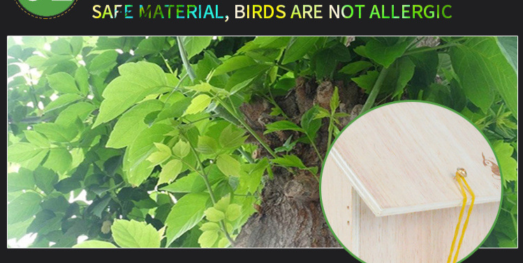 Nido de pájaro para loros, casa de madera para pájaros al aire libre, nido de pájaro, caja de cría cálida, jaula redonda de piel de tigre, nido de pájaro pequeño_voghion.com