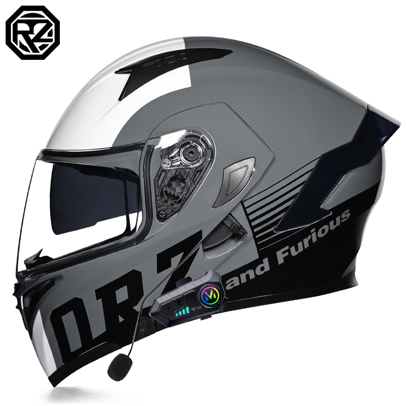 Acessórios e peças para motocicletas capacetes elétricos para motocicletas masculinas e femininas personalizados com bateria para capacete completo Bluetooth para motocicleta_voghion.com
