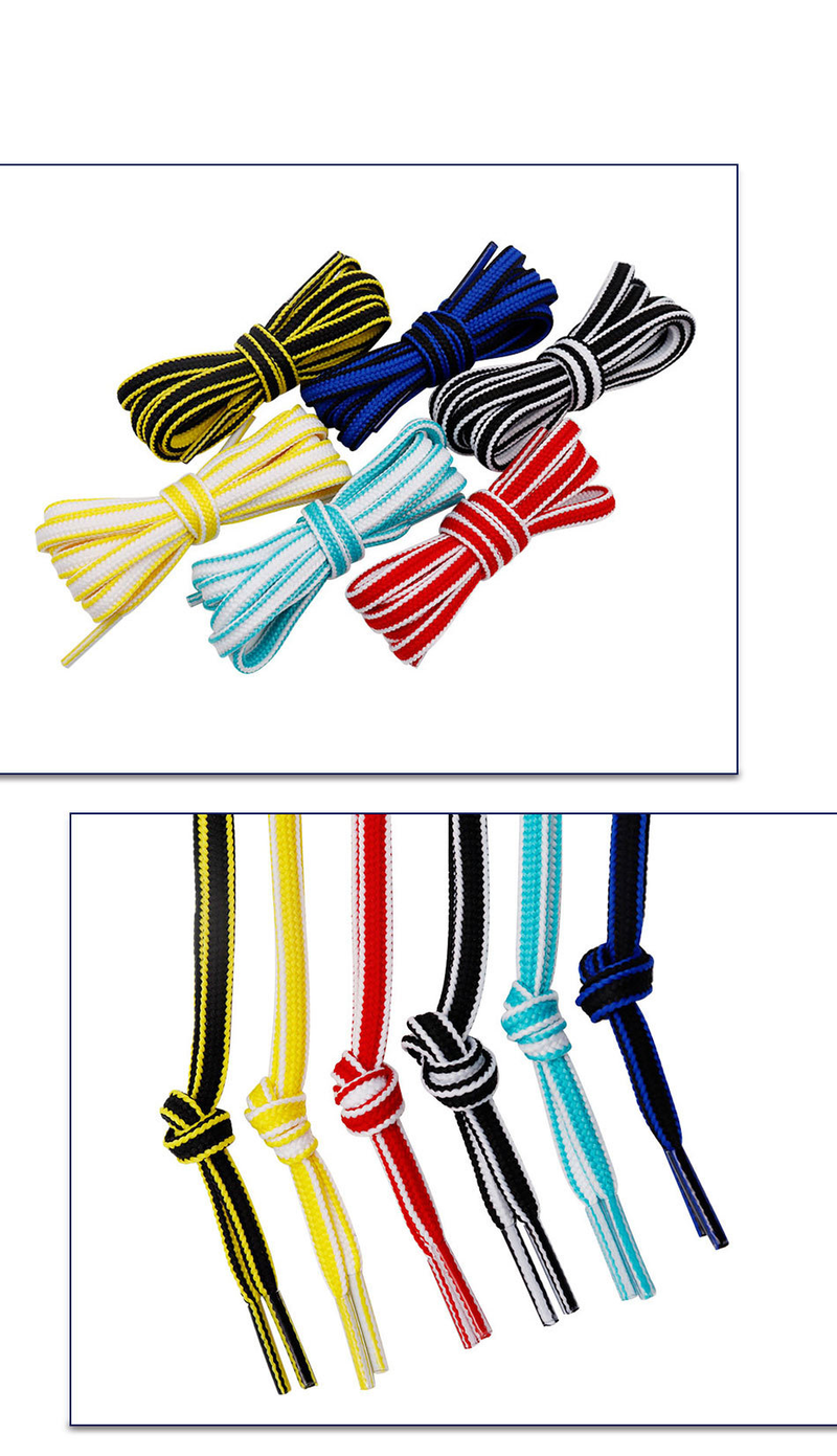 Lacci per scarpe larghi 6 mm, piatti, semicircolari, vuoti, bicolore, adatti per scarpe da ginnastica, scarpe da papà, scarpe sportive e scarpe casual._voghion.com