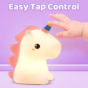 Jouets Licorne, Veilleuse pour enfants, Silicone + Intensité variable + 12 heures d'autonomie, Veilleuse pour chambre d'enfant, Jouets Licorne pour filles de 4 à 6 ans_voghion.com