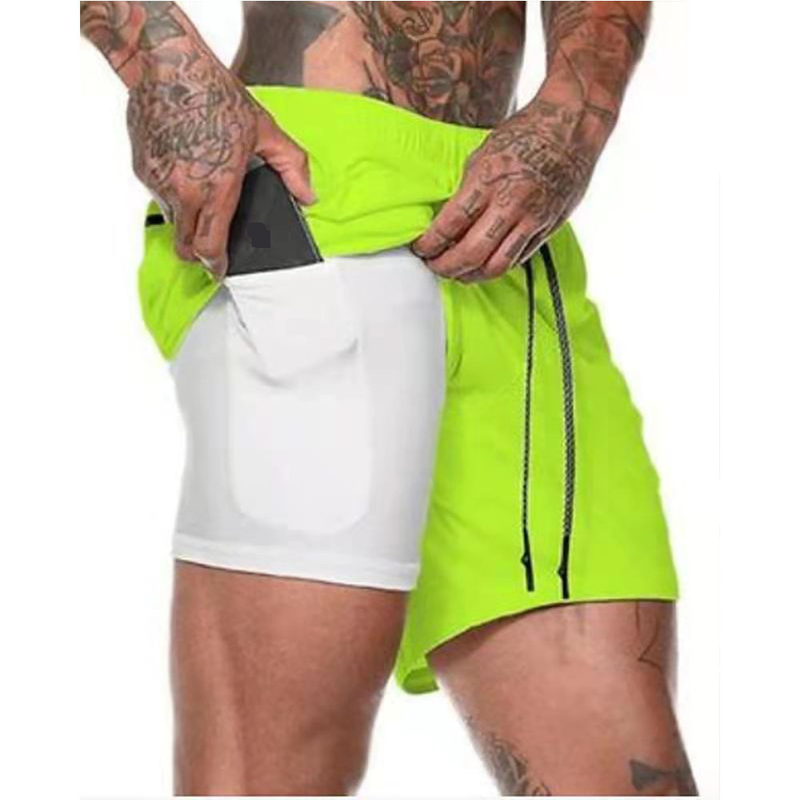 Men's Quick-Dry Basketball Shorts With Liner - Breathable 5-Inch Gym Running Shorts (Moisture-Wicking Lightweight Solid Color Athletic Fit)_voghion.com