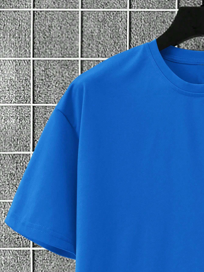 Completo estivo da uomo a maniche corte e pantaloncini da 5 pollici - Miscela di cotone modal leggero per la palestra_voghion.com