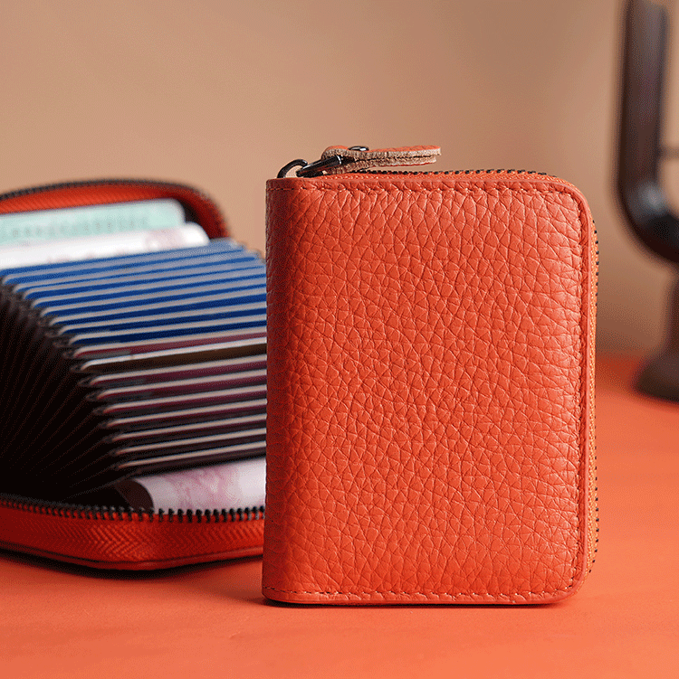 Card Bag Card Cases Anti Theft Card Holder For Women Genuine Leather ID Storage Bag, Wallet For Men, Card Holder With Multiple Card Slots_voghion.com