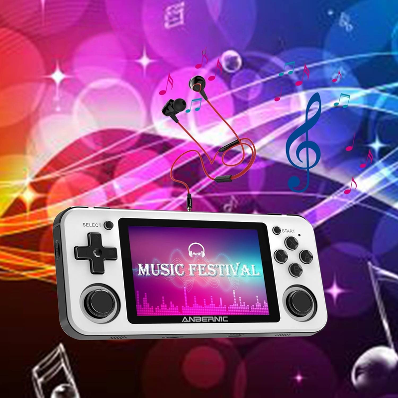 Console de jogos portátil retrô ANBERNIC RG351P - Dispositivo portátil para jogos Linux com 64 GB de armazenamento, suporte multijogador e experiência de jogo clássica e moderna_voghion.com