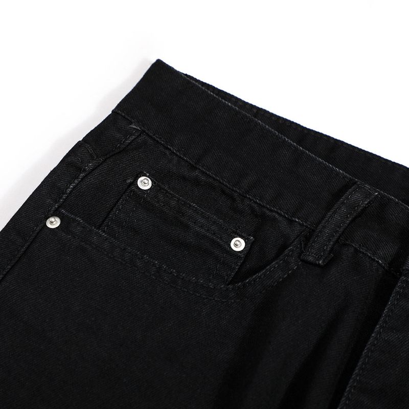 Vibe Trendy Men's Hippie Trend Loose Long Basic Washed Denim Flared Floor-Length Pants_voghion.com