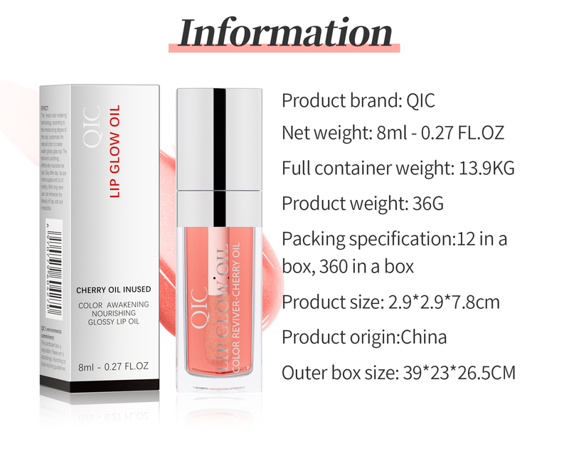 QIC Qini Color Moisturizing&Moisturizing lipstick Transparent Duet Honey Glass Lip Lotion_voghion.com