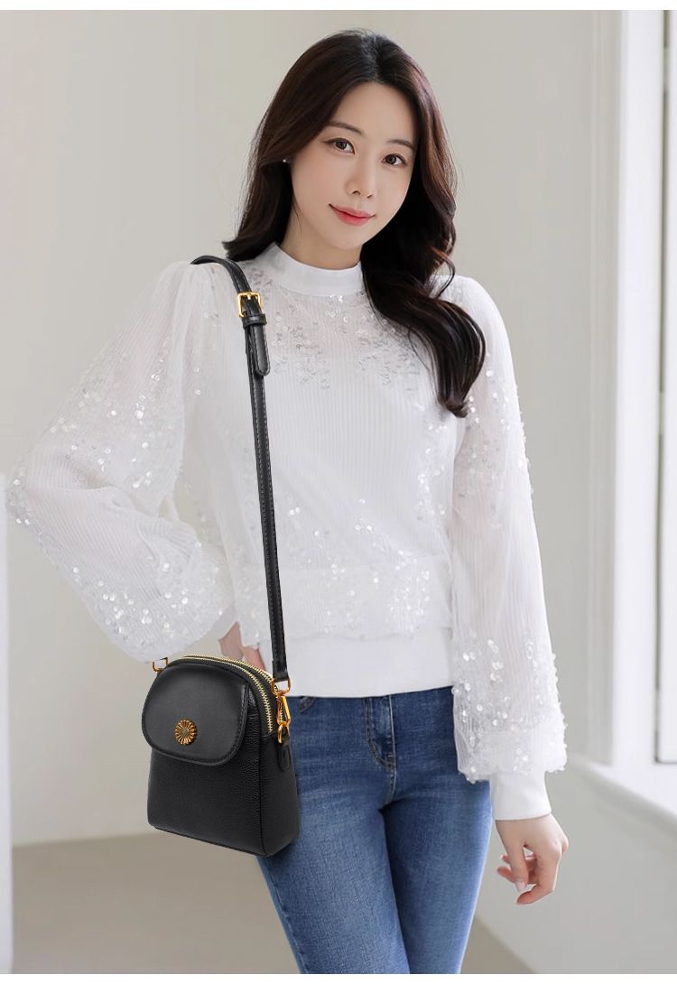 Borsa a tracolla per telefono 2025, nuova, elegante, piccola, casual, versatile, in vera pelle, da donna_voghion.com